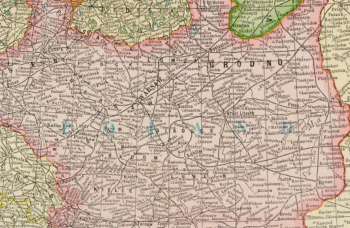 Poland & Baltic States 1925 - Free City of Danzig - George F. Cram Historical Map Poster