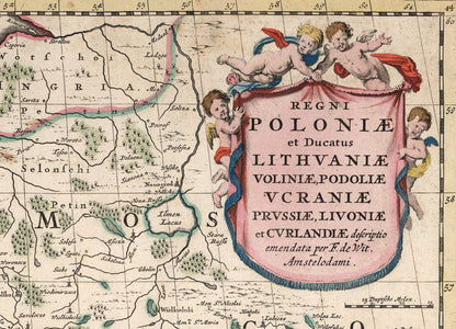Poland & Lithuania 1682 - Frederick de Wit - Polish-Lithuanian Commonwealth Historical Map Poster