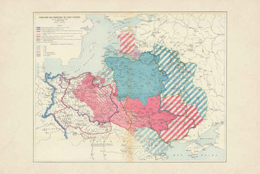 Poland’s Changing Borders 10th Century-1770 - Maurice Fallex Historical Map Poster