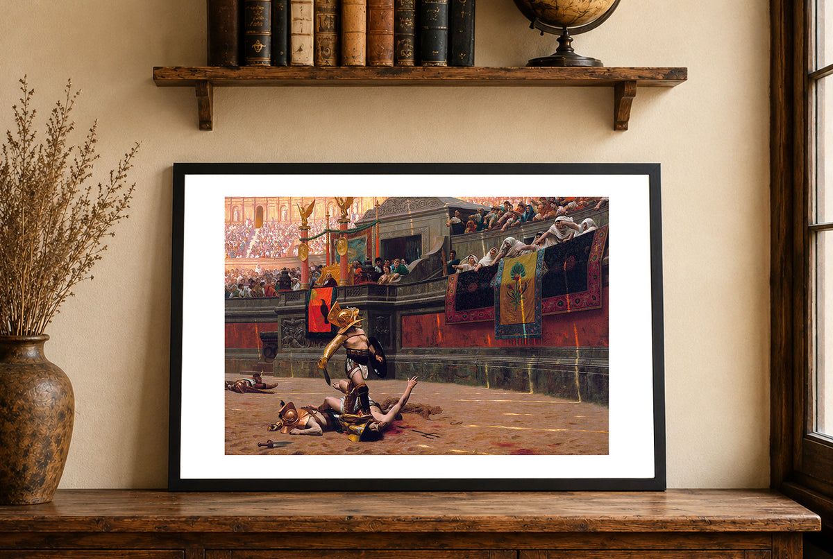 Pollice Verso 1872 - Jean-Léon Gérôme - Gladiateurs de la Rome Antique - Affiche Peinture Historique