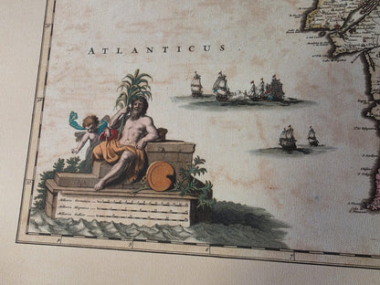 Poster Mappa del Portogallo (1690) - Arte Murale Vintage dei Regni dell'Algarve