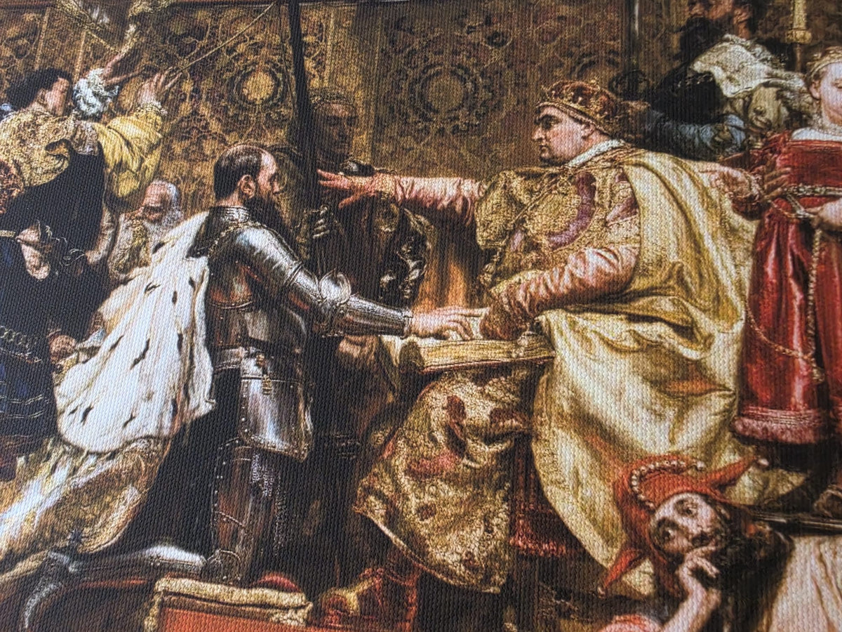 Die Huldigung Preußens 1882 - Jan Matejko - Gemälde-Poster zur polnisch-litauischen Geschichte