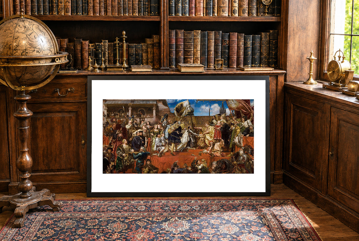 Prussian Homage 1882 - Jan Matejko - Polish-Lithuanian History Painting Poster