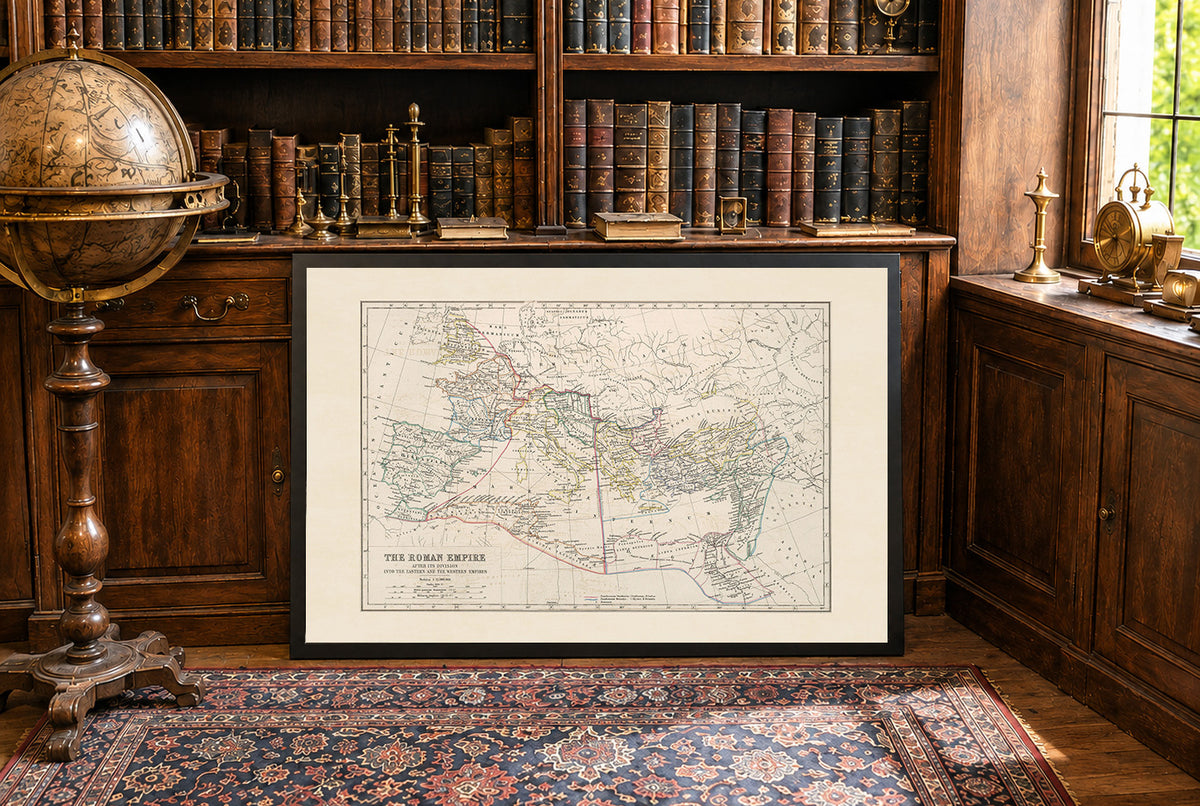 Roman Empire After the Division 1873 - Historical Map Poster