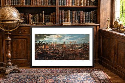 The Battle of Lepanto - Andrea Vicentino - Ottoman Empire and Holy League Naval Battle Historical Painting Poster