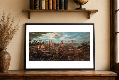The Battle of Lepanto - Andrea Vicentino - Ottoman Empire and Holy League Naval Battle Historical Painting Poster