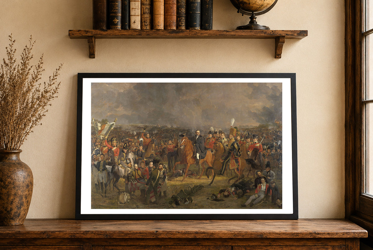La Bataille de Waterloo 1824 - Jan Willem Pieneman - Guerres Napoléoniennes - Affiche Peinture Historique