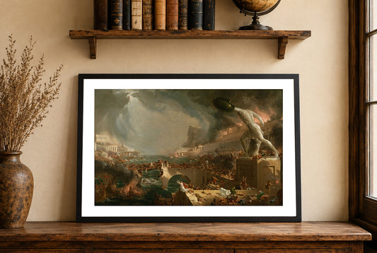 Der Verlauf der Zerstörung des Imperiums Poster - Thomas Cole Romantische Landschaft Wandkunst