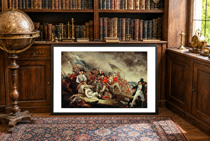 The Death of General Warren at the Battle of Bunker's Hill 1786 - John Trumbull - American Revolution Historical Painting Poster