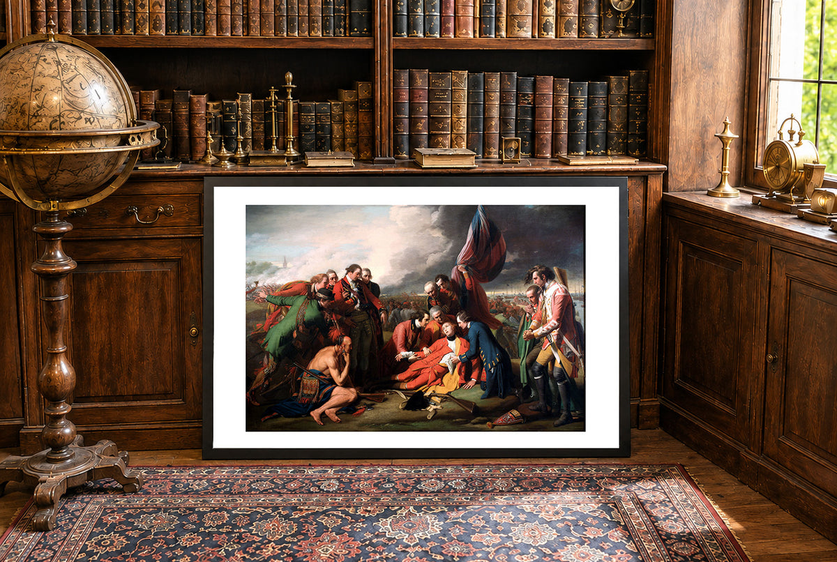 The Death of General Wolfe 1770 - Benjamin West - Seven Years' War Historical Painting Poster