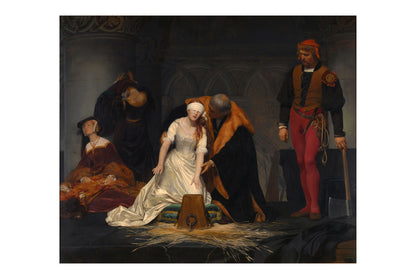 The Execution of Lady Jane Grey 1833 - Paul Delaroche - Tudor England Historical Painting Poster