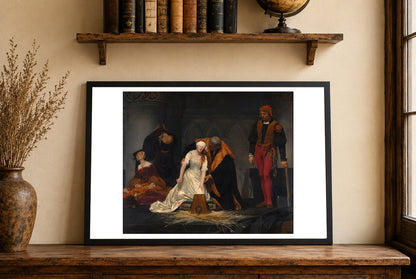 The Execution of Lady Jane Grey 1833 - Paul Delaroche - Tudor England Historical Painting Poster