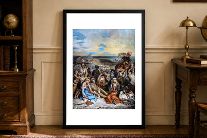 The Massacre at Chios 1824 - Eugène Delacroix - Greek War of Independence Historical Painting Poster