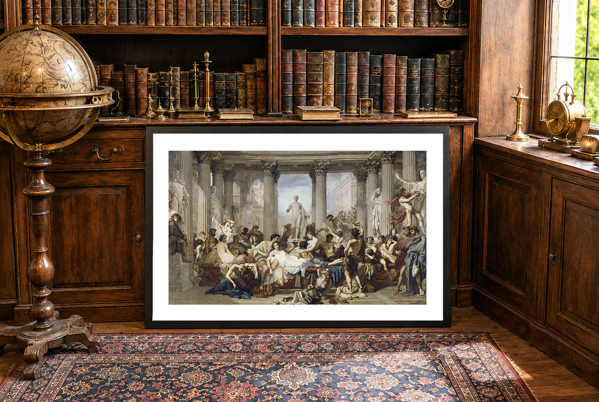 Rzymianie w Okresie Dekadencji 1847 - Thomas Couture - Starożytny Rzym - Historyczny Plakat z Obrazem