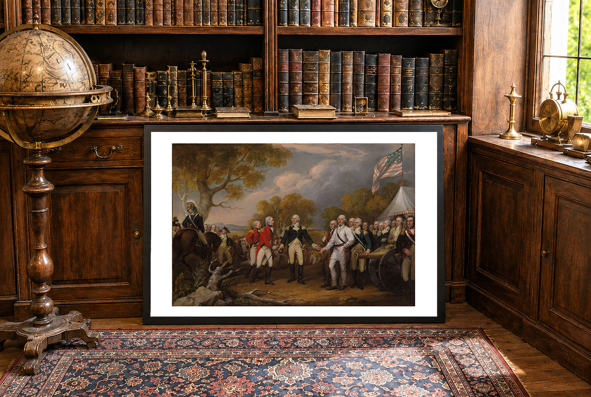 The Surrender of General Burgoyne 1821 - John Trumbull - American Revolution Historical Painting Poster