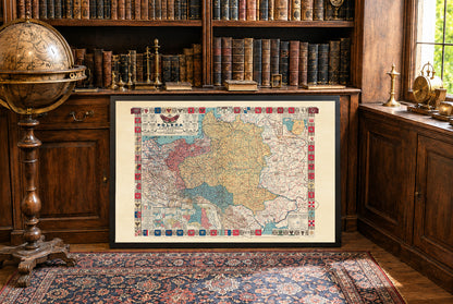 Mapa vintage de 1770 de la Mancomunidad Polaco-Lituana y sus particiones