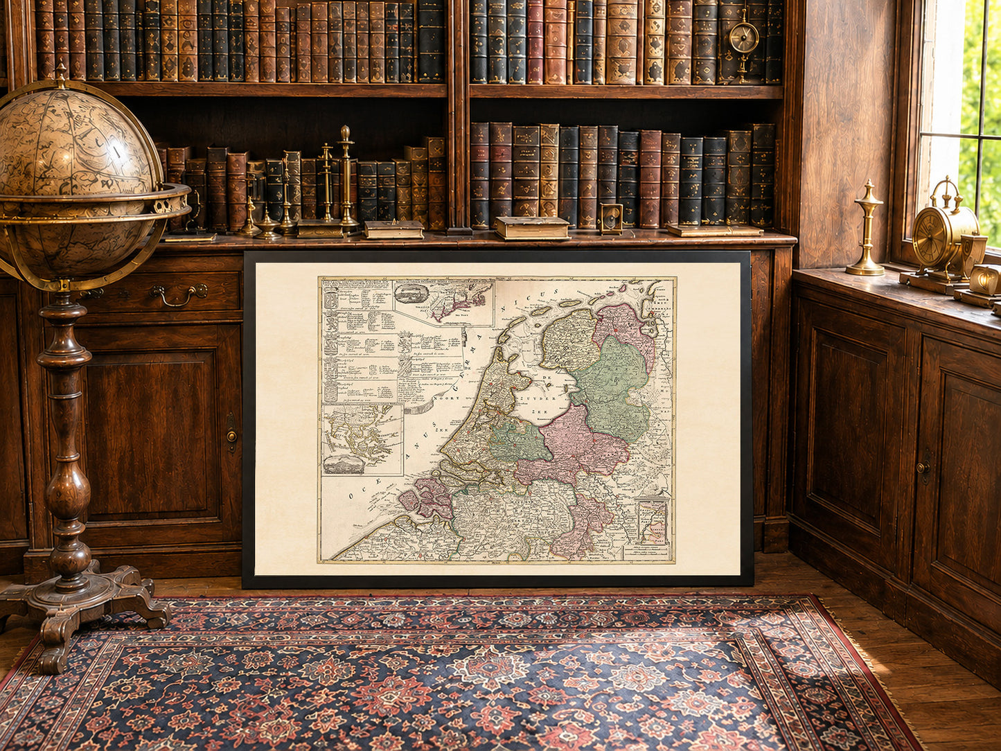 Repubblica Olandese 1740 - Mappa storica dei Paesi Bassi