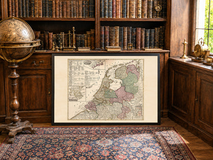Repubblica Olandese 1740 - Mappa storica dei Paesi Bassi