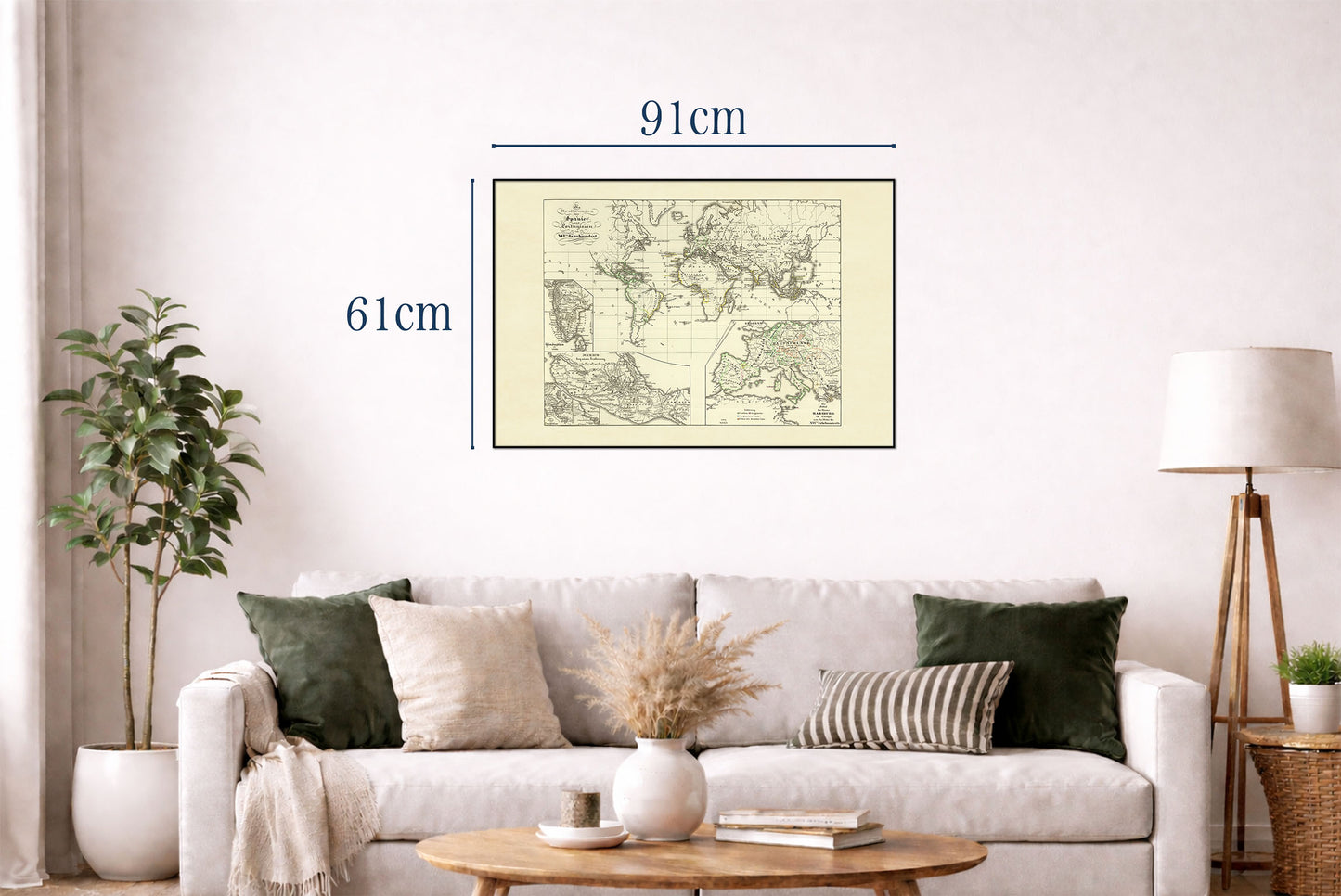 Mappa dell'Impero Coloniale Spagnolo e Portoghese 1854 - Stampa Atlante Storico Vintage