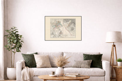 Rome in the Time of the Emperors - Historical Map Poster