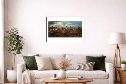 The Battle of Lepanto - Andrea Vicentino - Ottoman Empire and Holy League Naval Battle Historical Painting Poster
