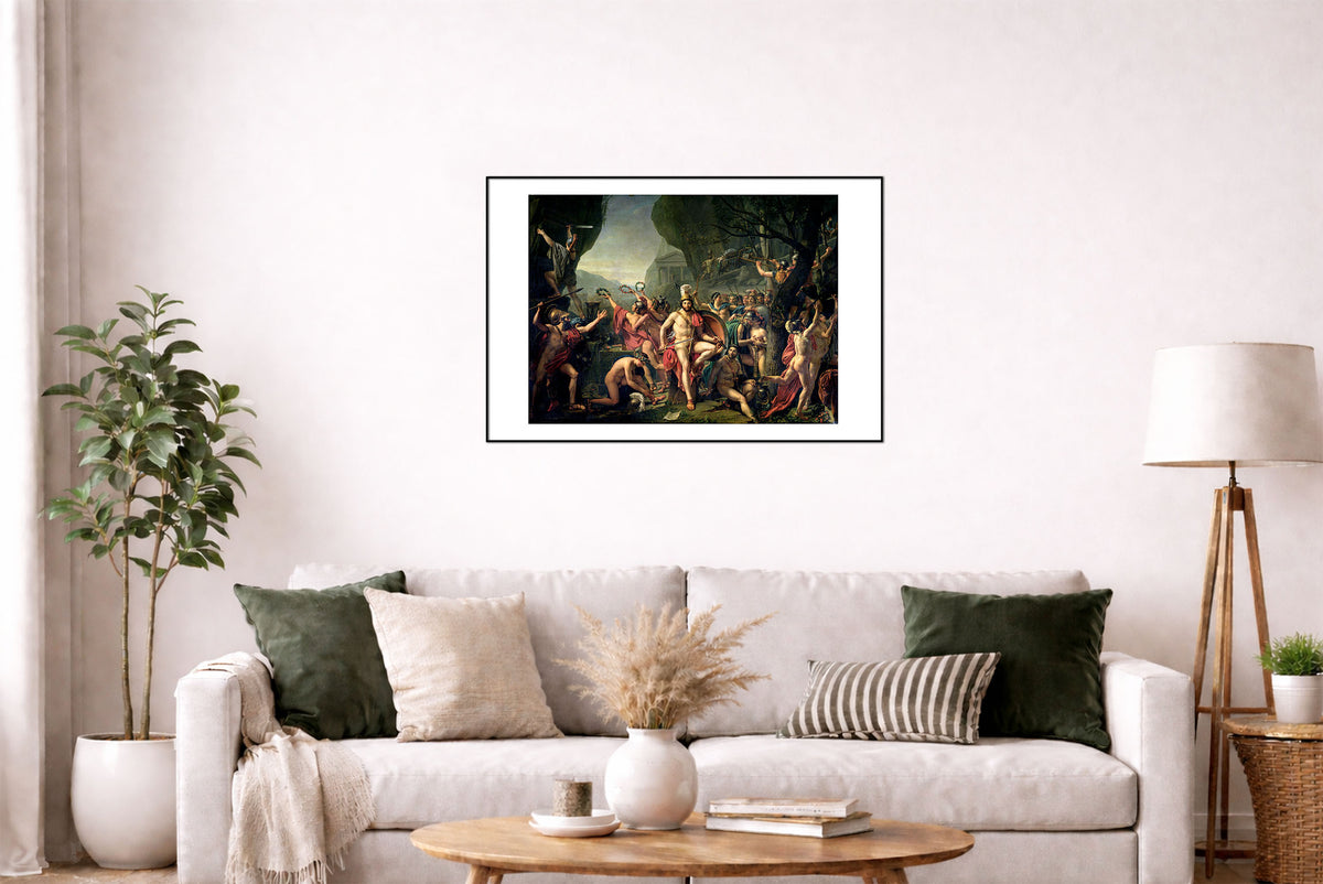 Leonidas at Thermopylae 1814 - Jacques-Louis David - Last Stand of the 300 Spartans Historical Painting Poster