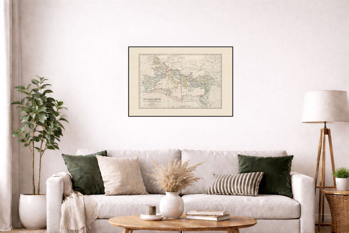 Roman Empire After the Division 1873 - Historical Map Poster