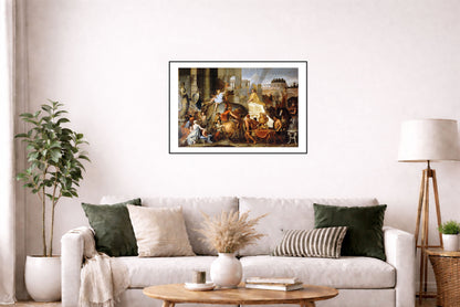 Wjazd Aleksandra Wielkiego do Babilonu 1665 - Charles Le Brun - Historyczny Plakat z Obrazem