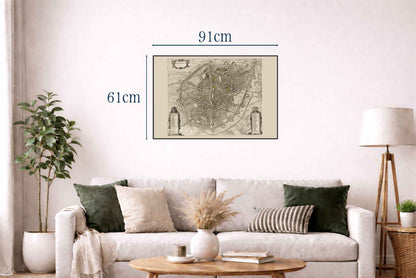1652 Brussels Map - Antique City Atlas Print - Strategy Maps