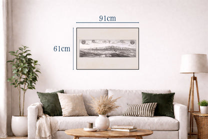 Prague City Poster (1650) - Vintage Prague Engraving Wall Art