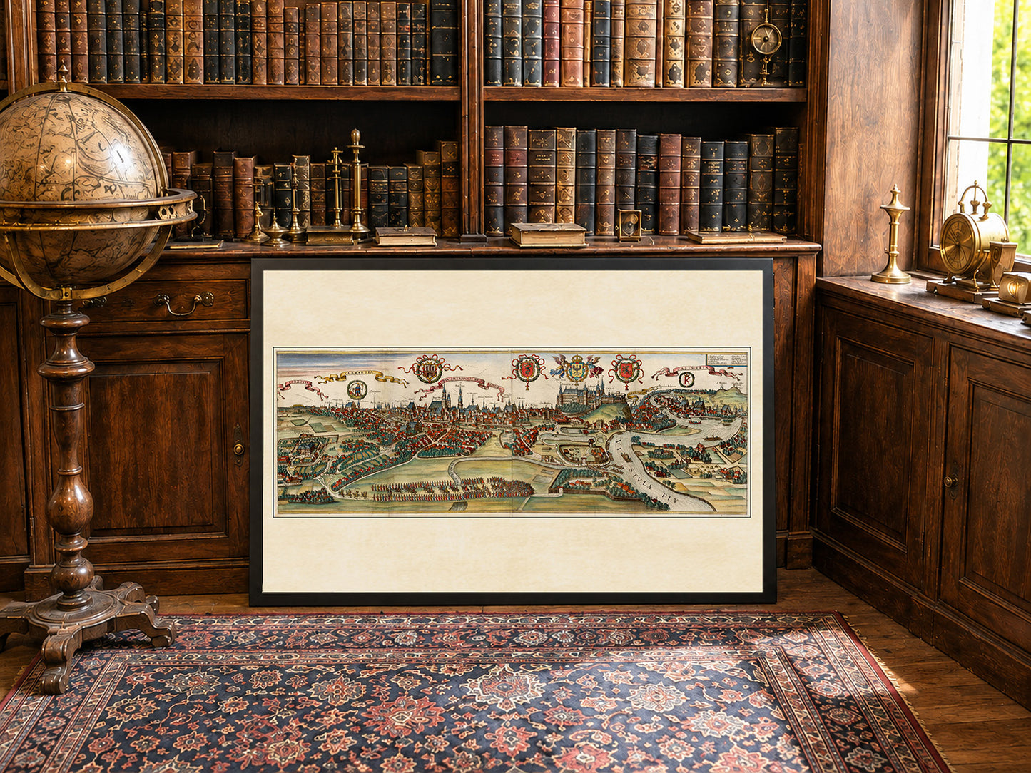 Vintage Krakau Karten Wandkunst - 1618 Cracovia Metropolis Gravur Druck